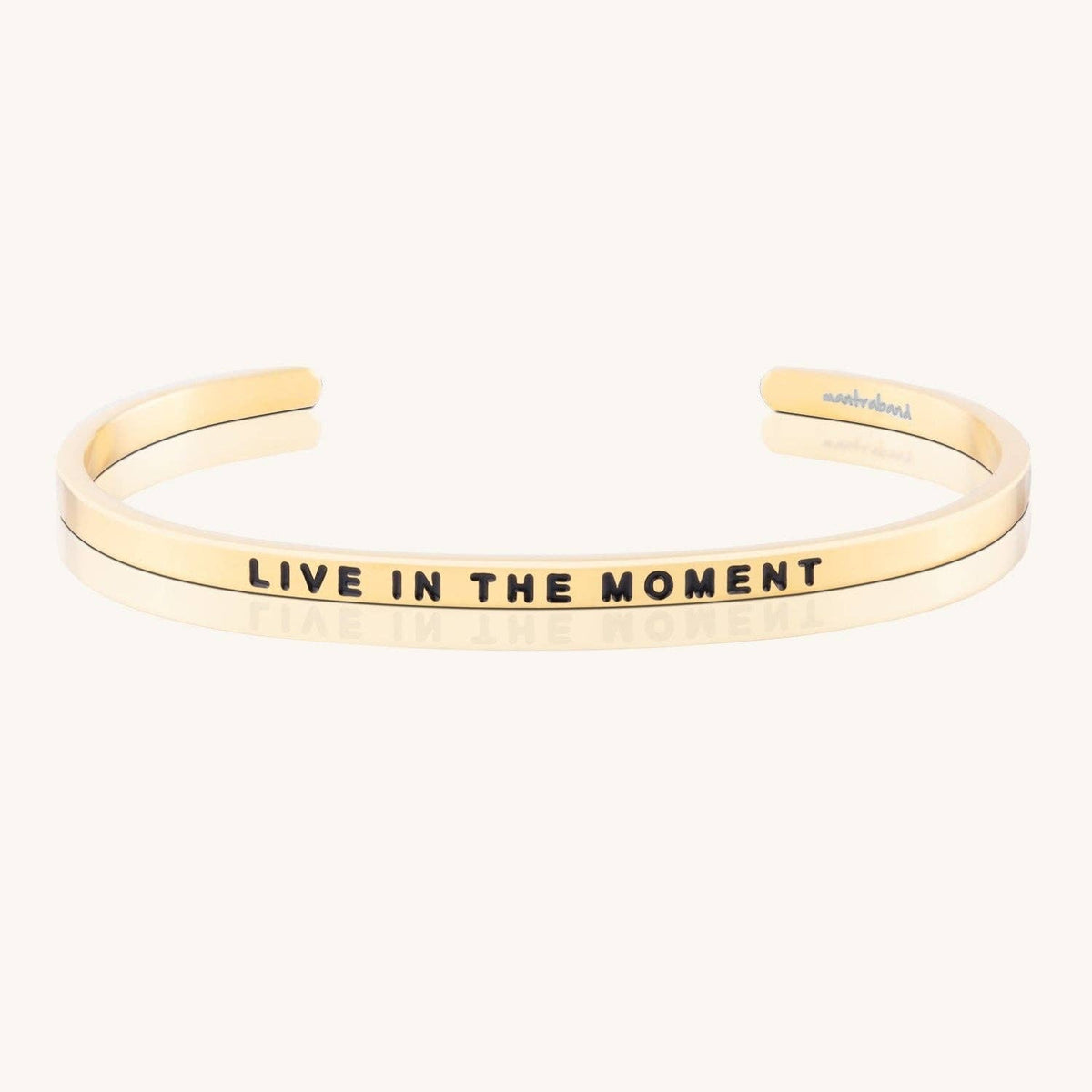 MantraBand Live in the Moment bracelet in gold view 3