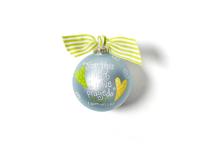 For This Child Glass Ornament - Blue