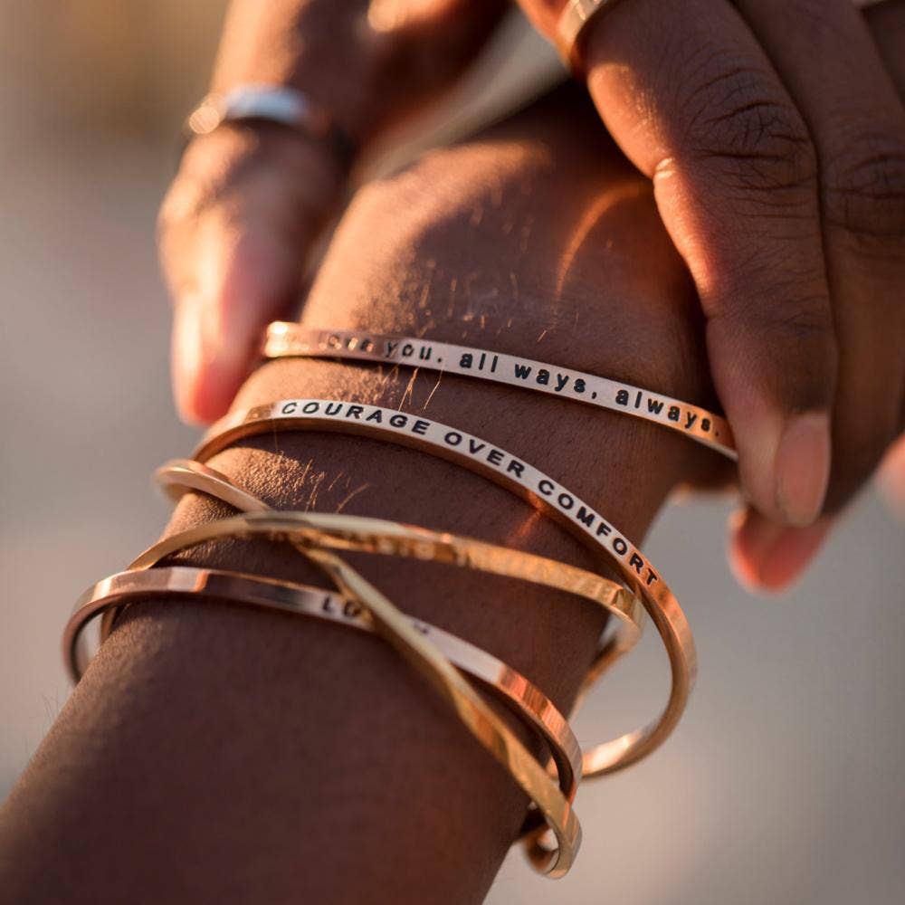 MantraBand Live in the Moment bracelet in gold view 7