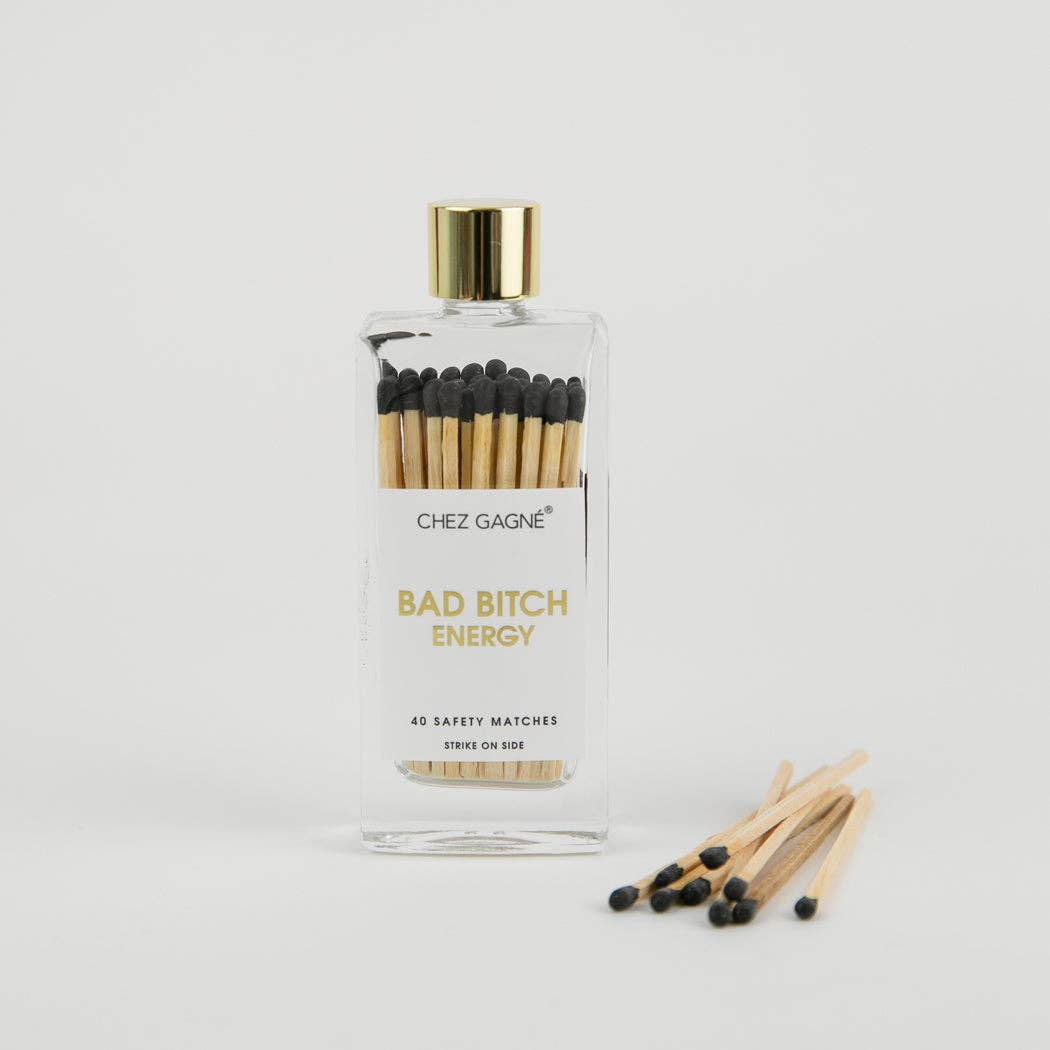 Bad Bitch Energy Glass Bottle Matches