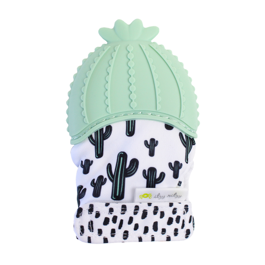 Itzy Silicone Teething Mitts - Cactus