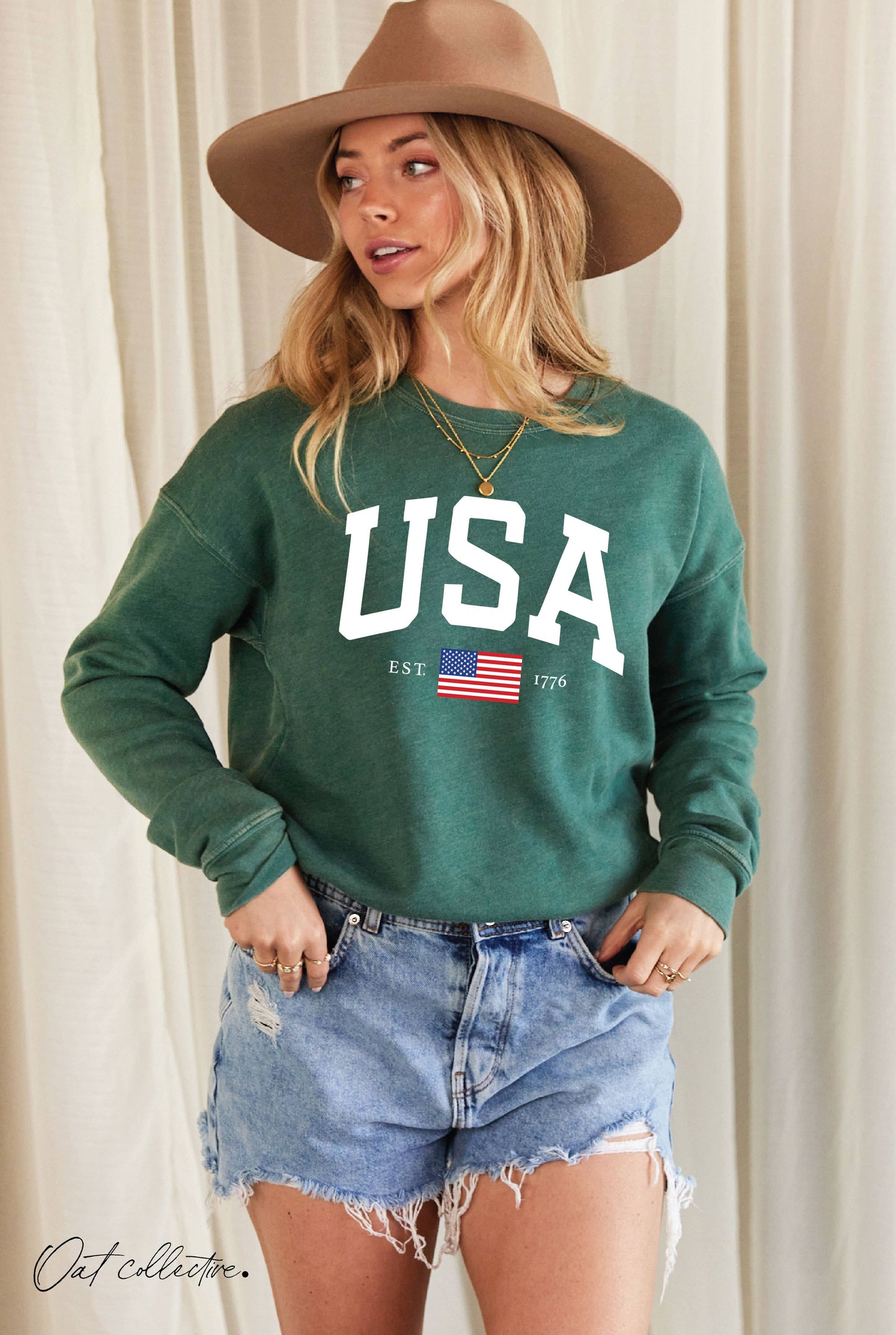 USA EST.1776 Mineral Graphic Sweatshirt