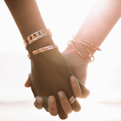 MantraBand Live in the Moment bracelet in gold view 9