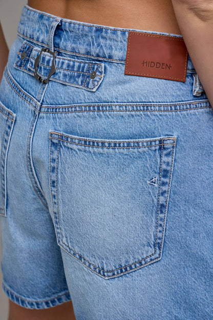 Medium Wash Classic 5" Inseam Barrel Shorts