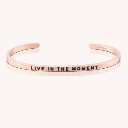 MantraBand Live in the Moment bracelet in gold view 4