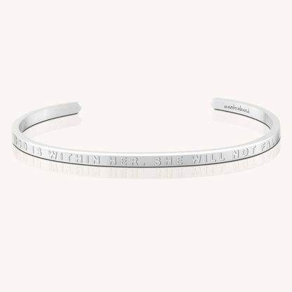 MantraBand God Is Within Her, She Will Not Fall bracelet view 4