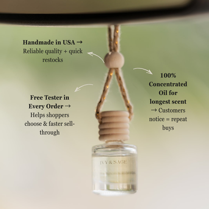 Palo Santo: Car Diffuser - Amber, Palo Santo Wood, Musk