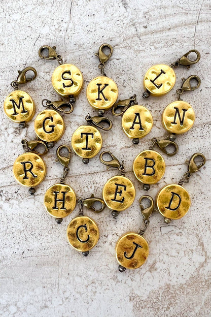 Dylan Collective Vintage Gold Circle Letter Charms