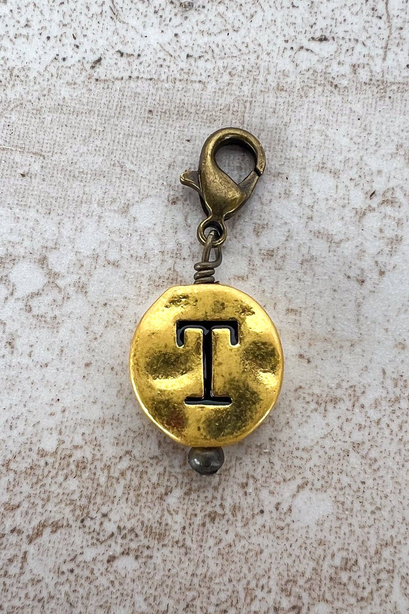 Dylan Collective Vintage Gold Circle Letter Charms