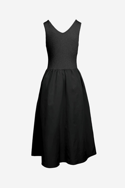 Sleeveless Neck Midi Dress