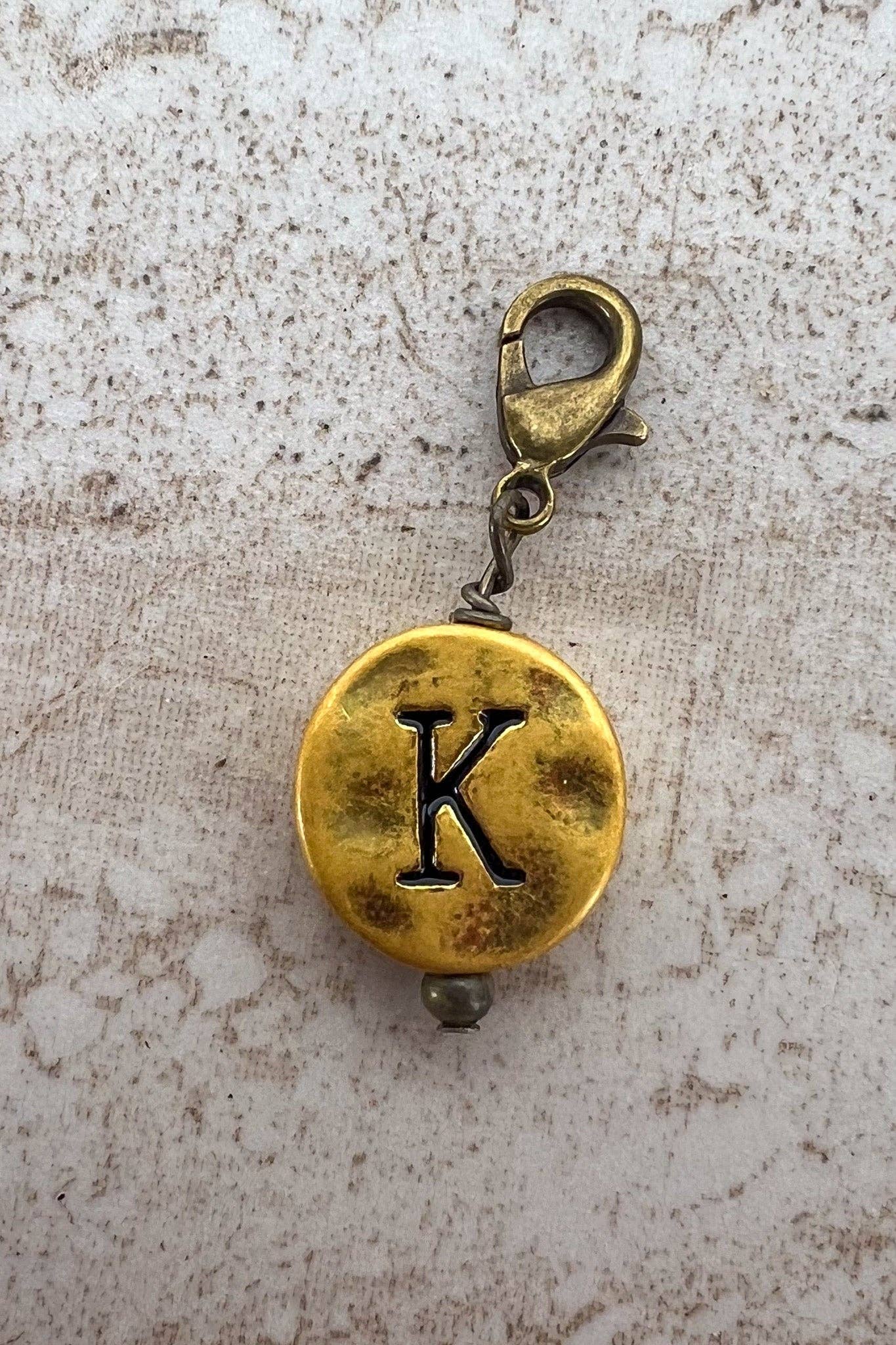 Dylan Collective Vintage Gold Circle Letter Charms