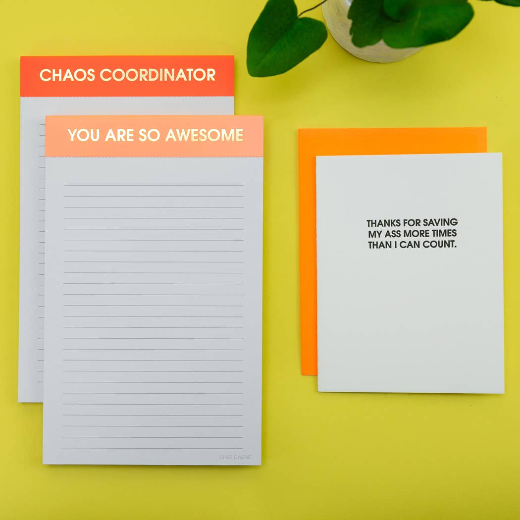 You Are So Awesome - Lined Notepad - Orange - 65 perforated pages - 5x8