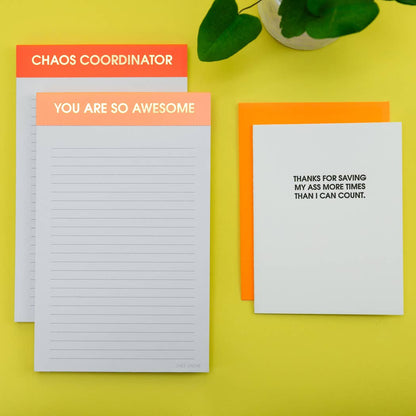 You Are So Awesome - Lined Notepad - Orange - 65 perforated pages - 5x8