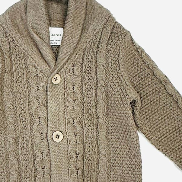 Shawl Collar Knit Cardigan - Cocoa Heather