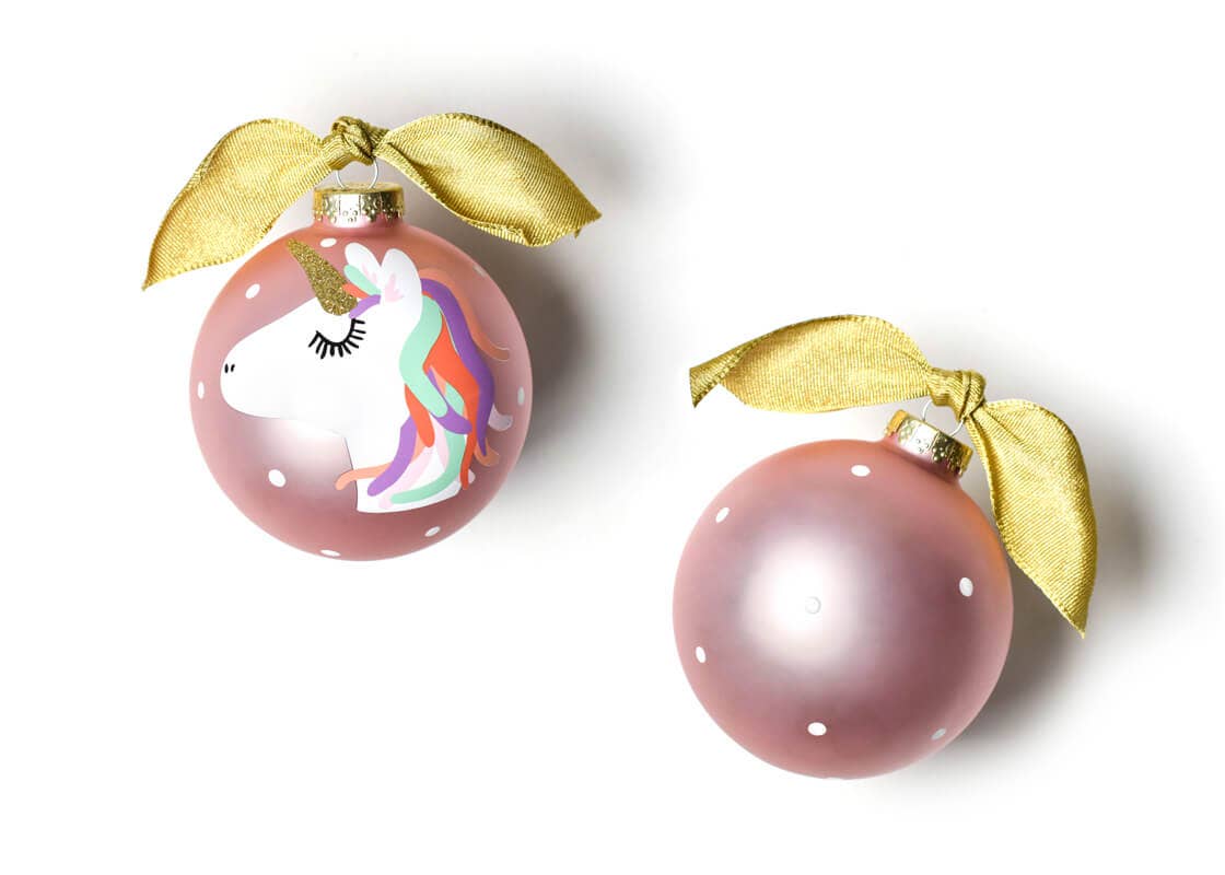 Unicorn Glass Ornament