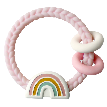 Ritzy Silicone Teether Rattles - Rainbow