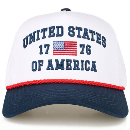 C.C UNITED STATES 1776 Letter on Two Tone Trucker Hat