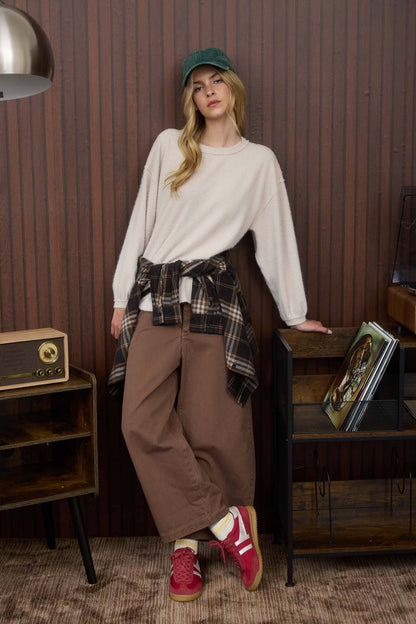 Longsleeve Fuzzy Knit Top