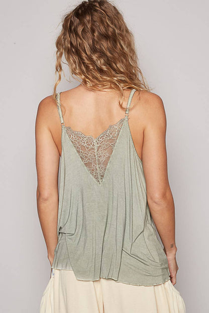 Lace V-Neck Camisole Tank