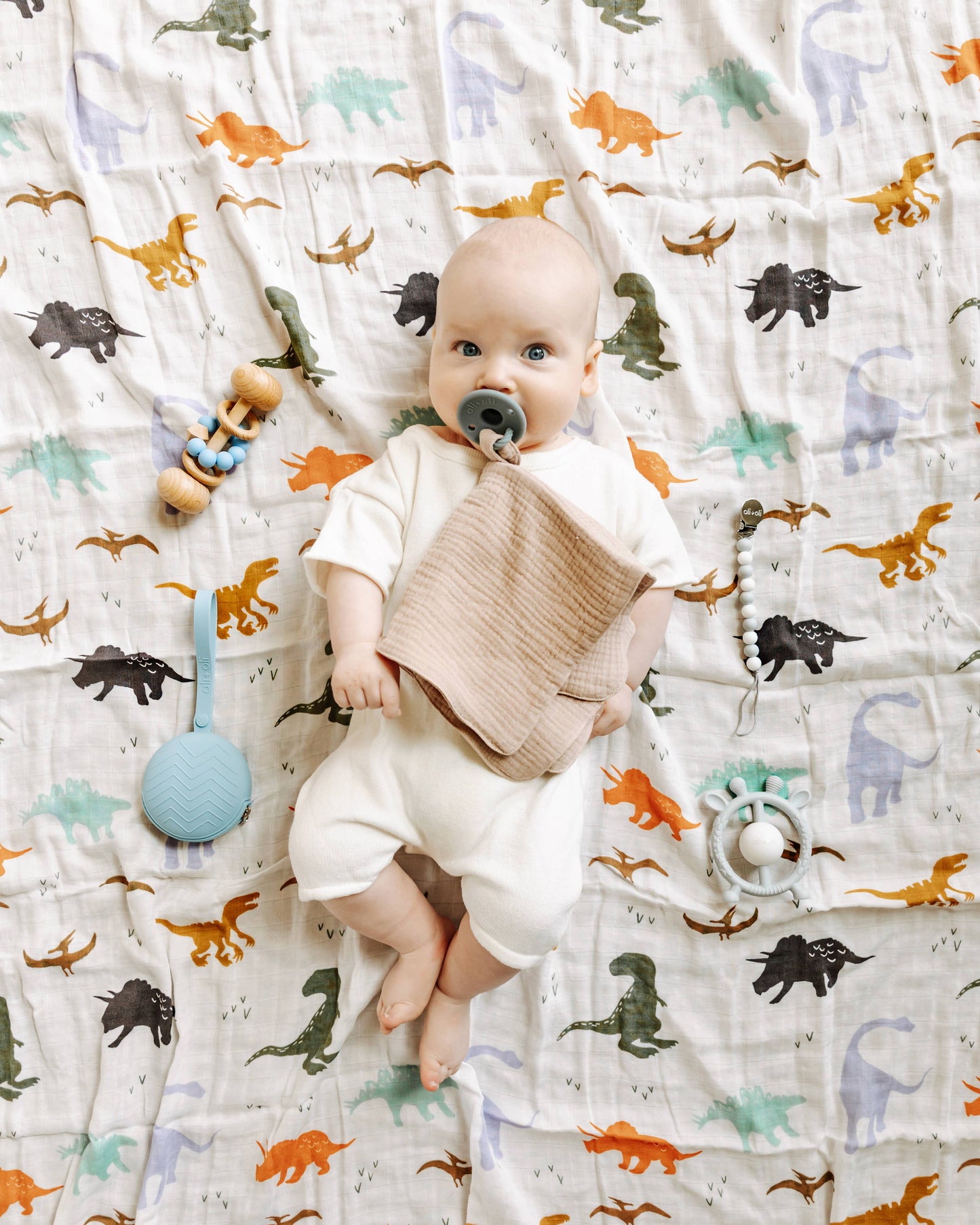 Muslin Swaddle Blanket - Dinosaurs