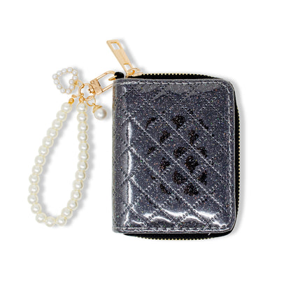 Sparkle Quilted Wallet: Green