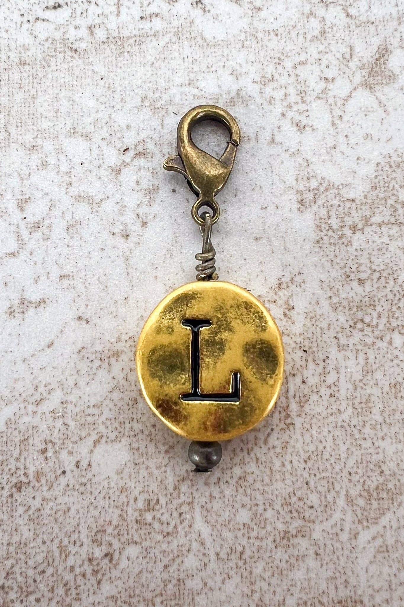 Dylan Collective Vintage Gold Circle Letter Charms