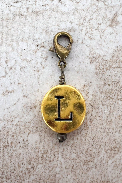 Dylan Collective Vintage Gold Circle Letter Charms
