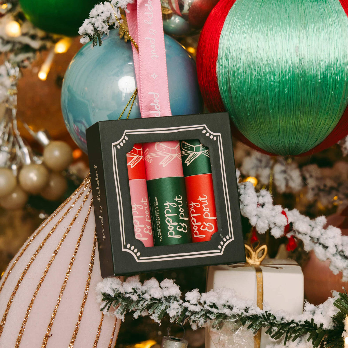 Lip Balm Trio, Holiday, Ornament, Limited Edition,