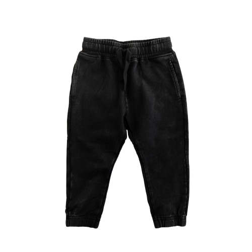 Acid Wash Joggers - Black