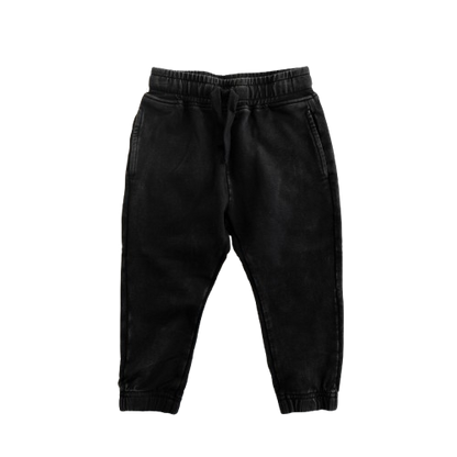 Acid Wash Joggers - Black