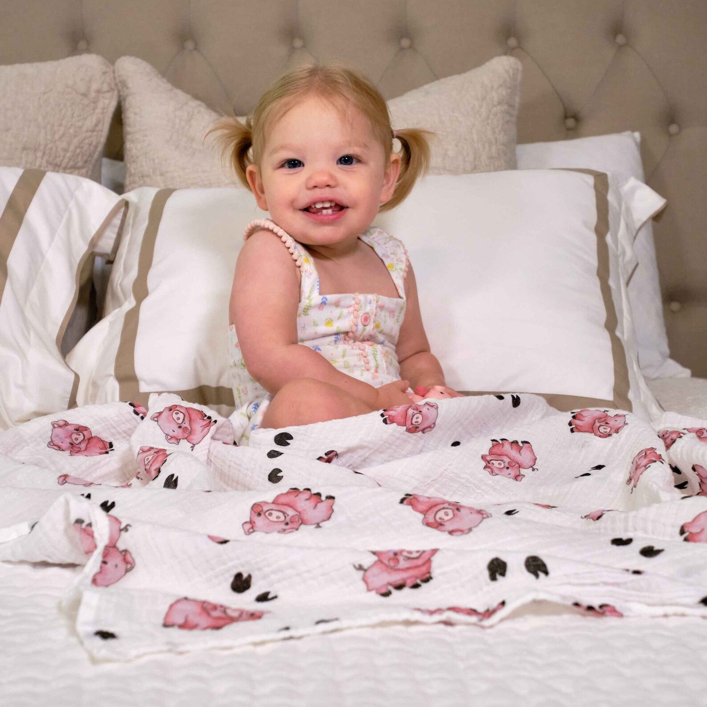 Farm Animal Pigs Baby Swaddle Blankets