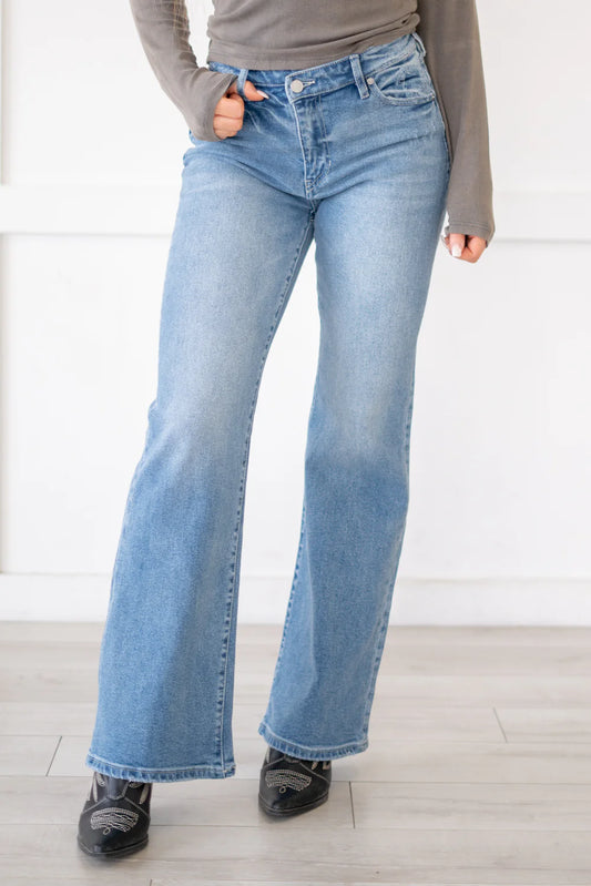 High Rise Wide Flare Women's Jeans