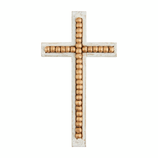 Large Gold Beaded Cross Sitter