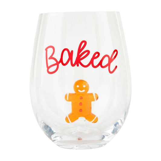 Gingerbread Figure Wine Glass