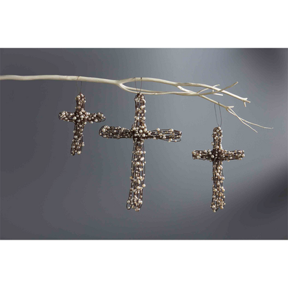 Medium Pearl Wire Cross