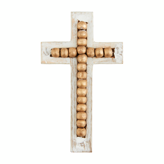 Small Gold Beaded Cross