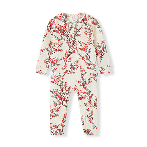 Bamboo Zipper Pajama - Winterberry