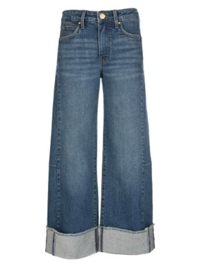 Meg Commitment High Rise Wide Leg Cuff Jeans