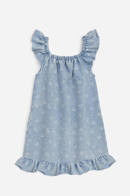 BLEACH WASH CHERRY DRESS