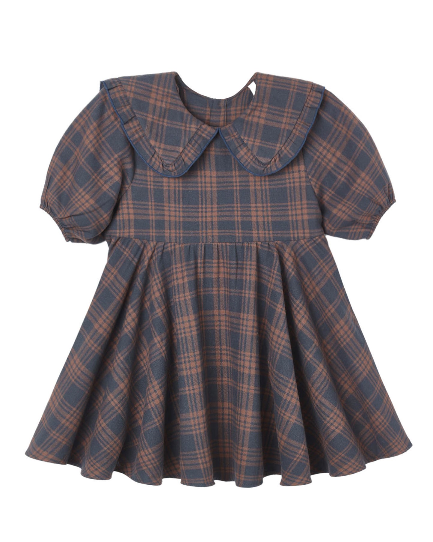 CAMILLE DRESS MIDNIGHT PLAID