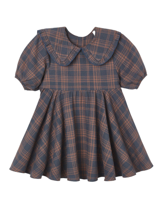 CAMILLE DRESS MIDNIGHT PLAID