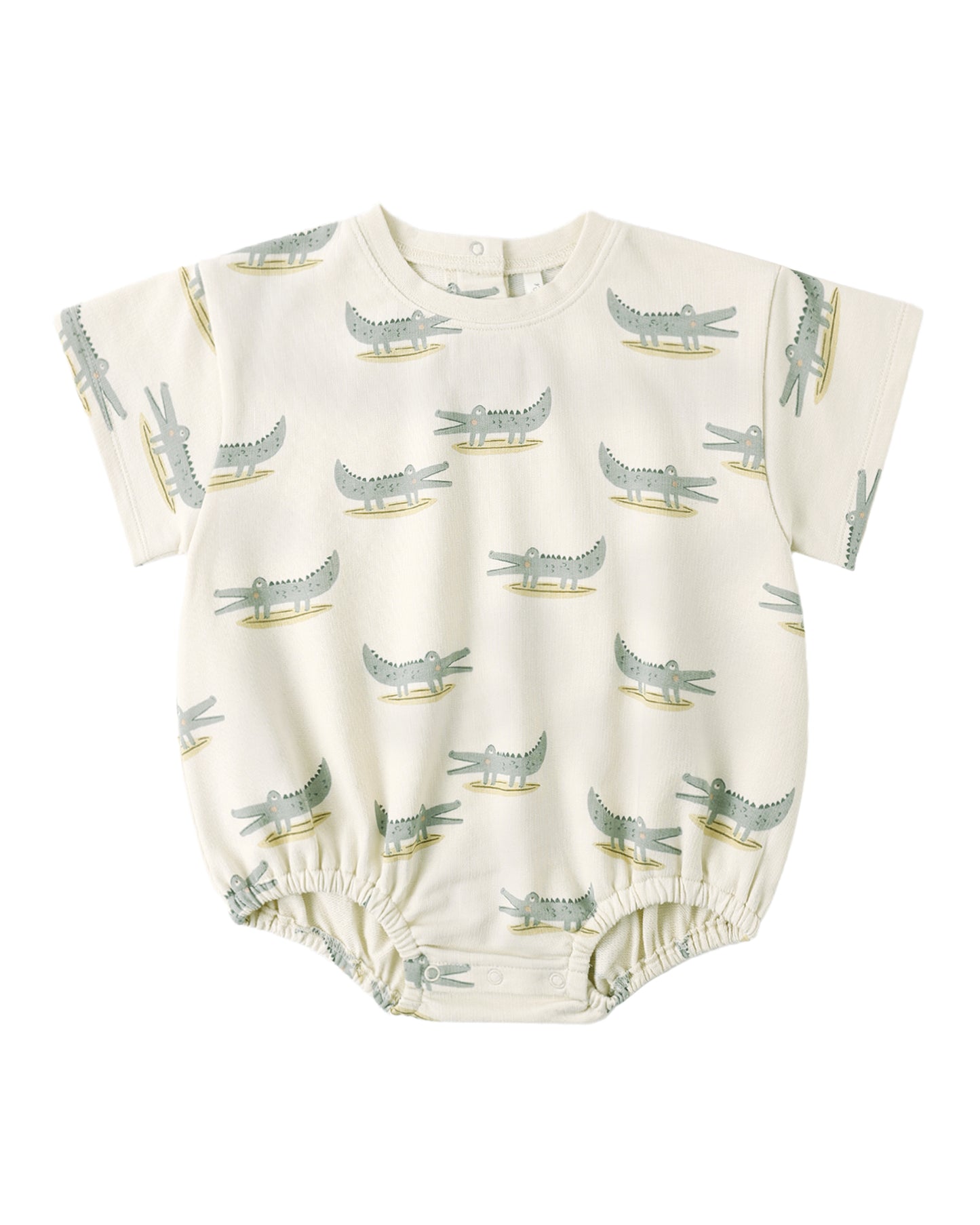 RELAXED BUBBLE ROMPER ALLIGATORS