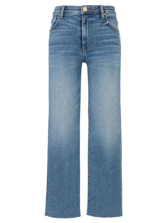 Avery High Rise Fab Ab Easy Straight Leg Raw Hem Jeans