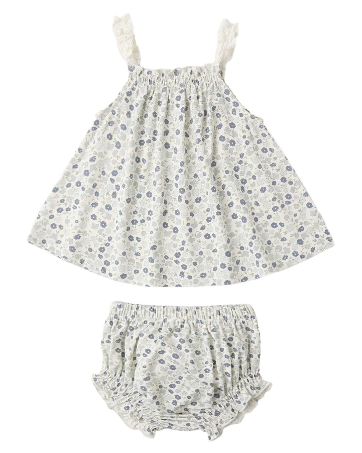 SWING TOP & BLOOMER SET BLUE DITSY