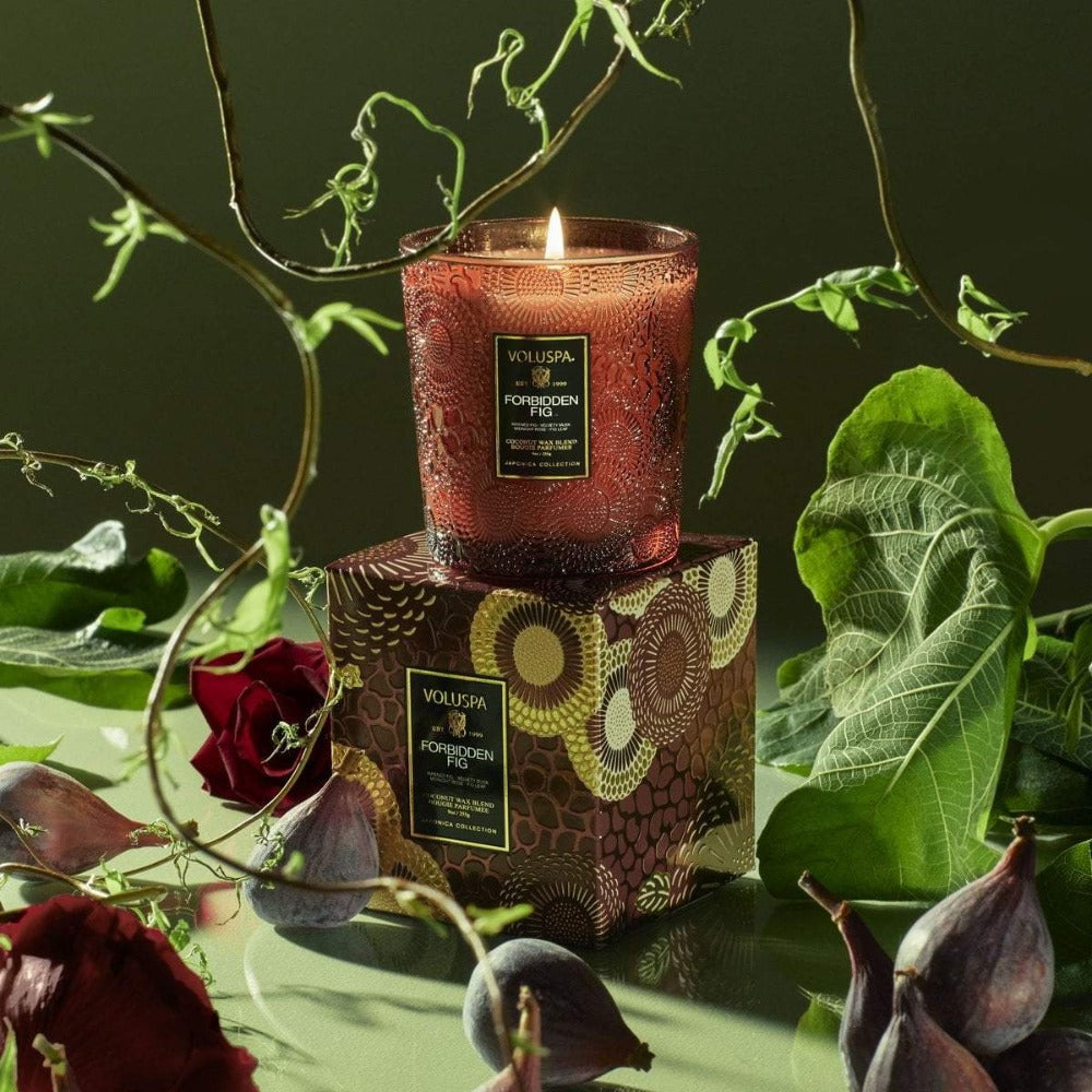 Voluspa Forbidden Fig classic candle view 3