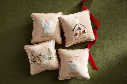 Silent Night Mini Pillow