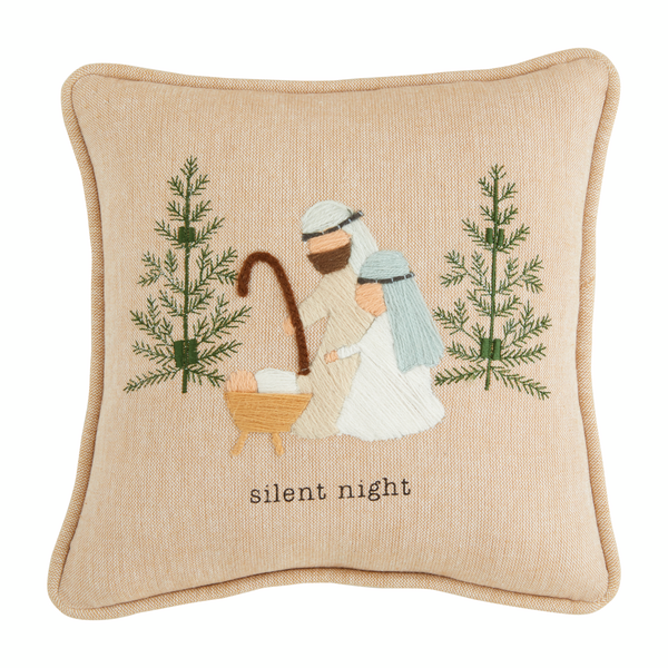 Silent Night Mini Pillow