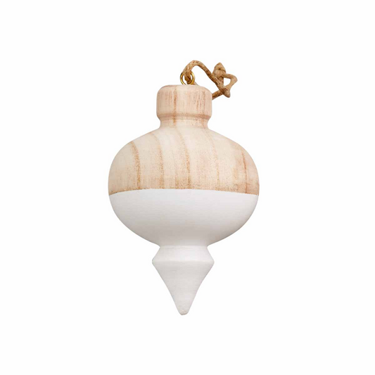 Point Paulownia Wood Ornament