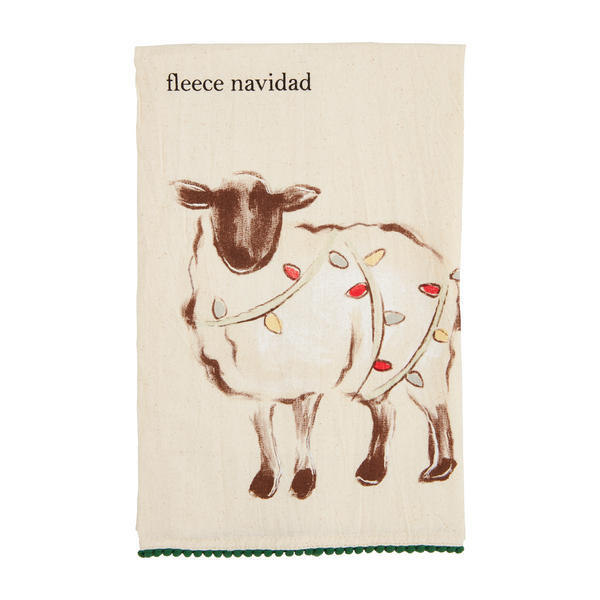 Sheep Christmas Pom Towel