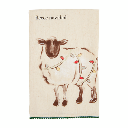 Sheep Christmas Pom Towel